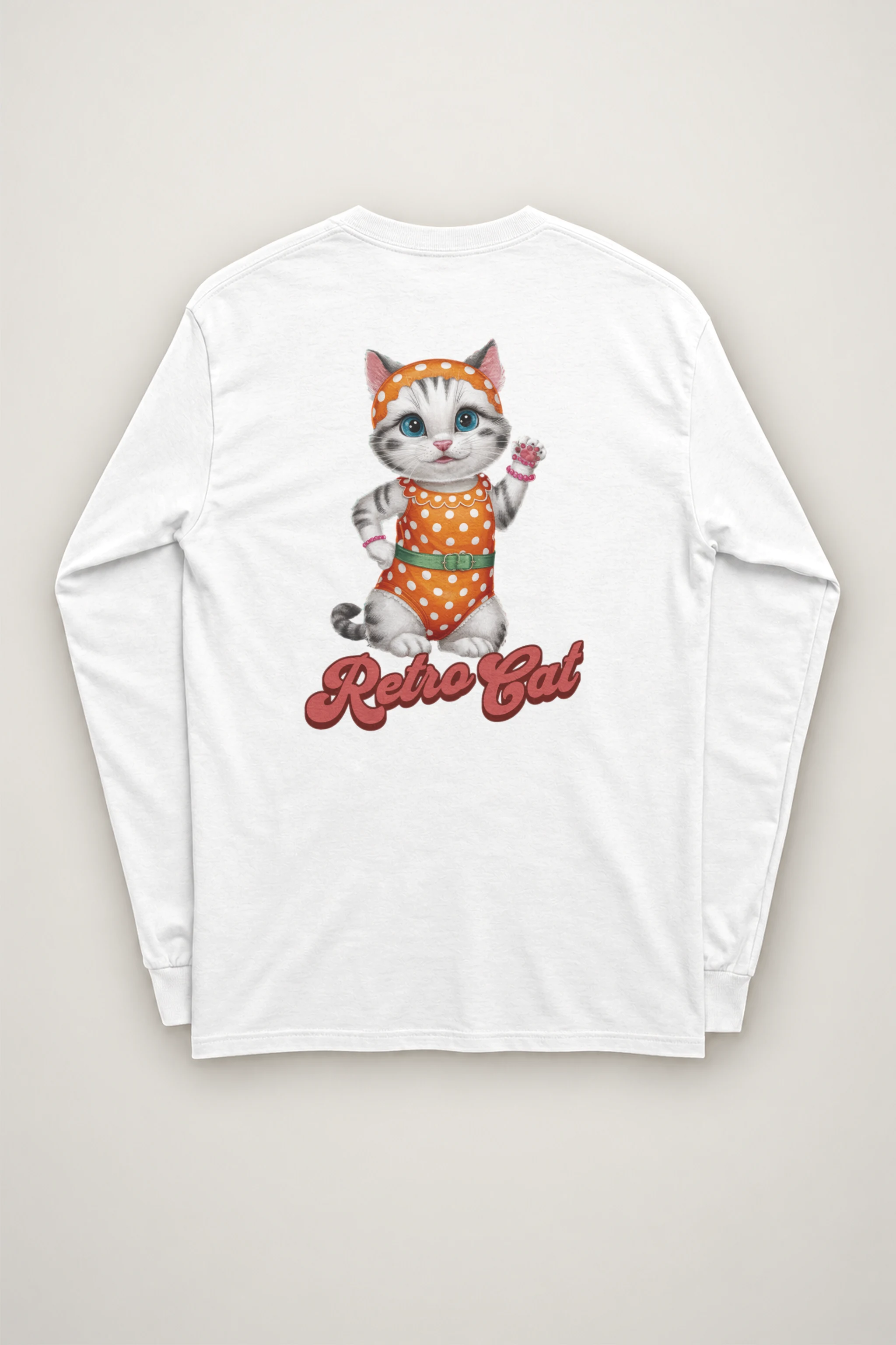 "Retro Cat" Unisex Longsleeve T-shirt