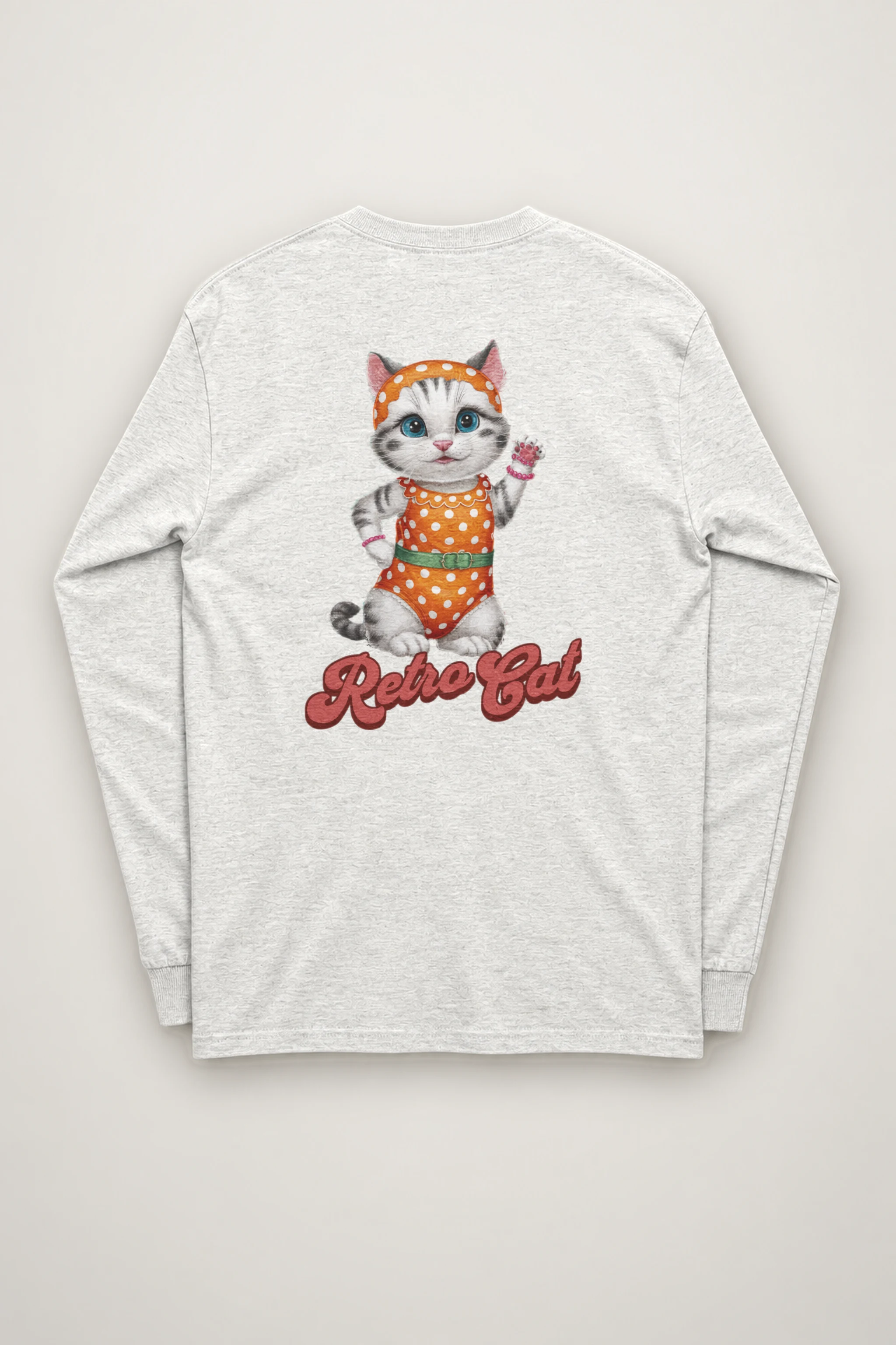 "Retro Cat" Unisex Longsleeve T-shirt