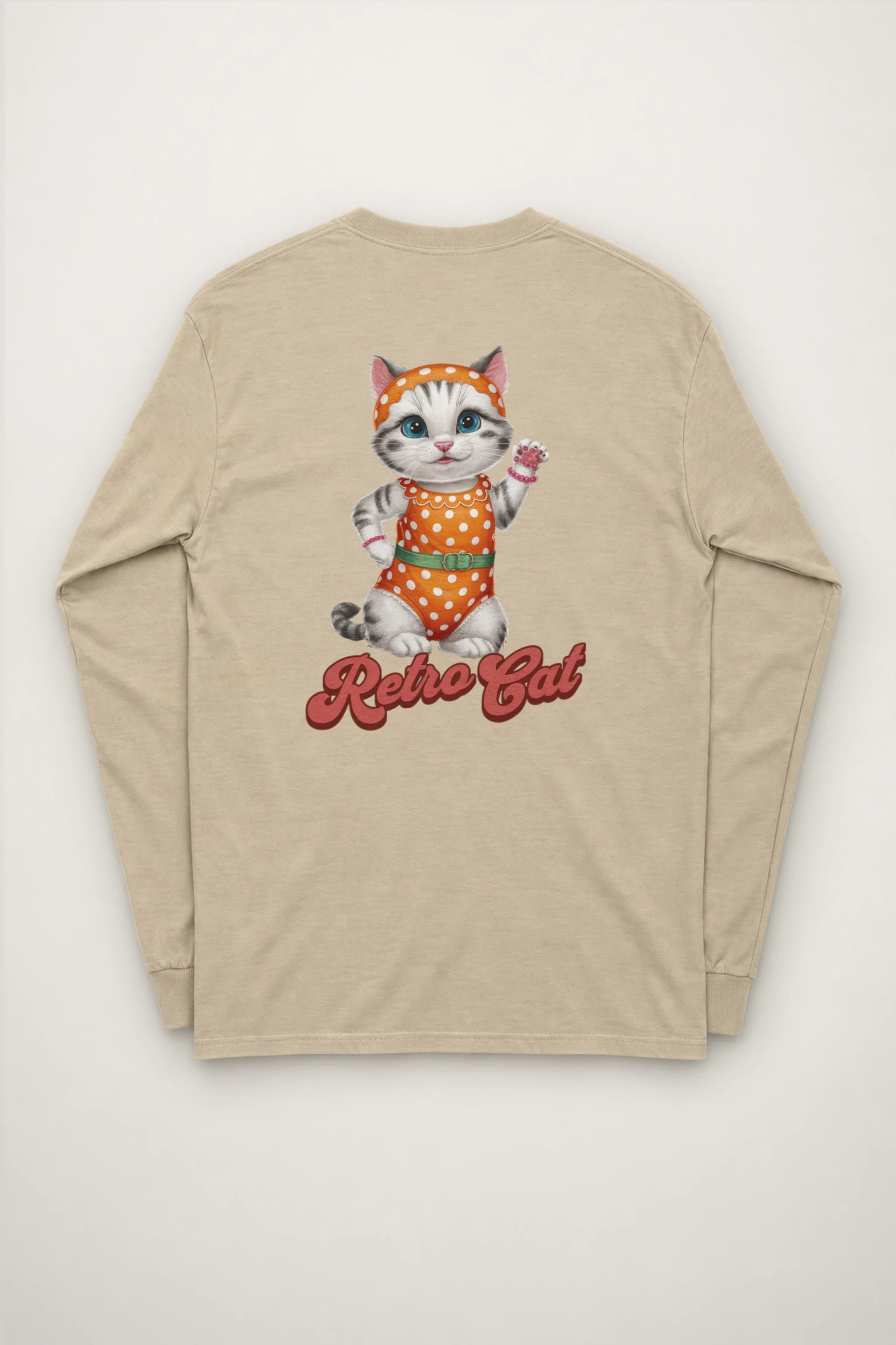"Retro Cat" Unisex Longsleeve T-shirt