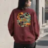 "Retro Culture Collage" Heavy Blend Unisex Crewneck Sweatshirt | Gildan 18000