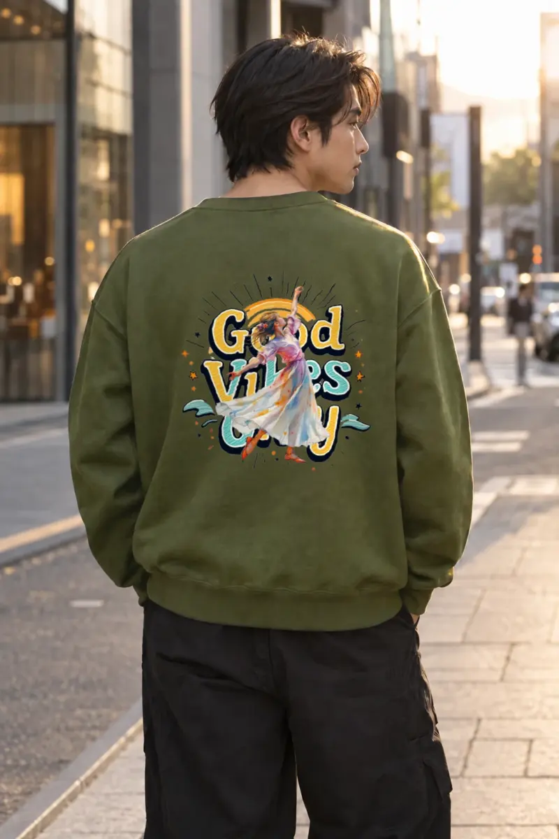 "Retro Dance Rays" Heavy Blend Unisex Crewneck Sweatshirt | Gildan 18000