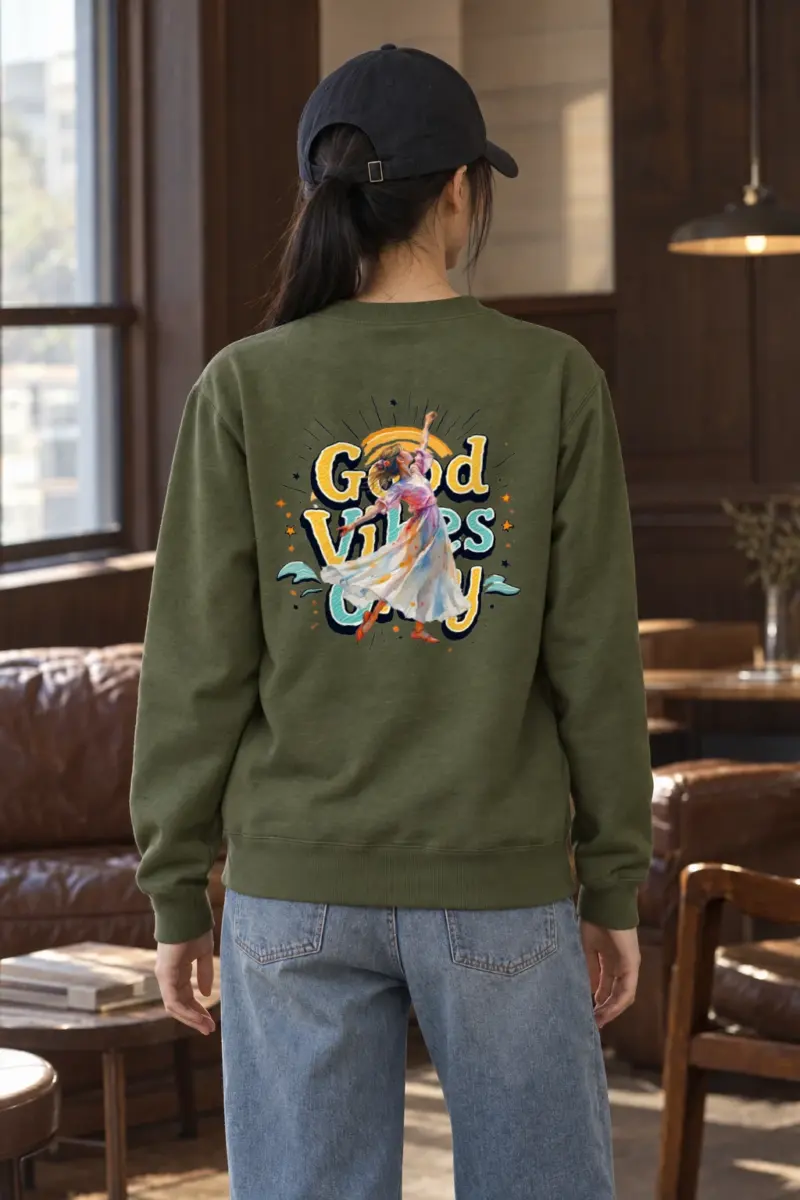 "Retro Dance Rays" Heavy Blend Unisex Crewneck Sweatshirt | Gildan 18000