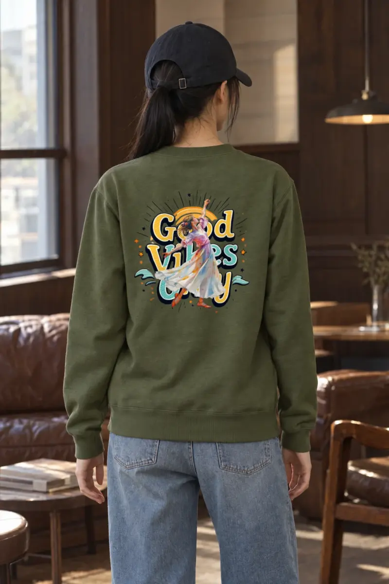 "Retro Dance Rays" Heavy Blend Unisex Crewneck Sweatshirt