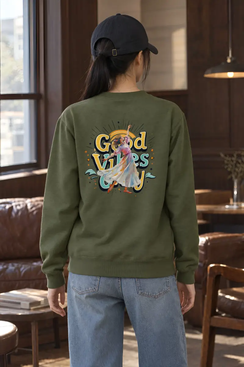 "Retro Dance Rays" Heavy Blend Unisex Crewneck Sweatshirt