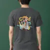 "Retro Dance Rays" Heavyweight Unisex Crewneck T-shirt