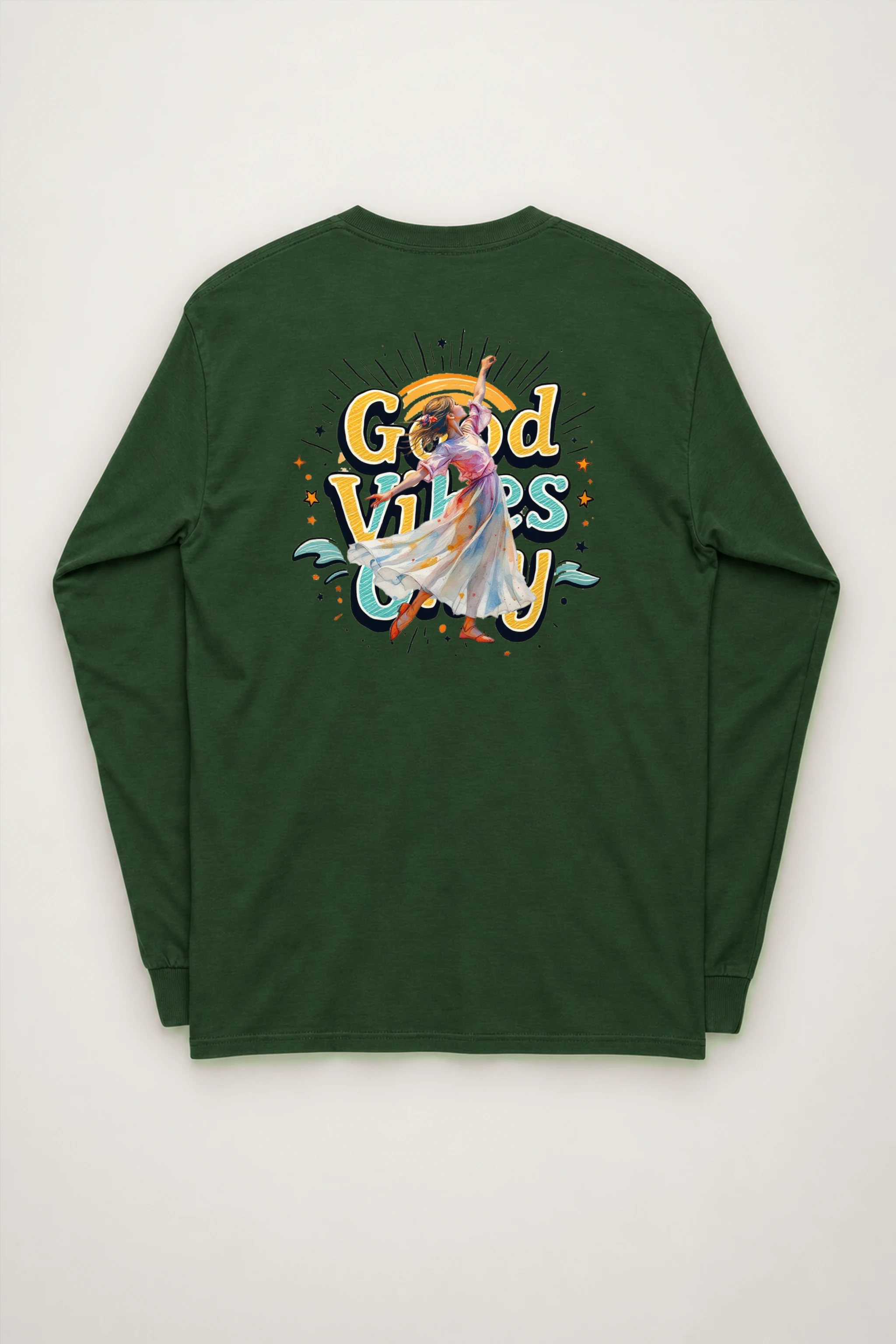 "Retro Dance Rays" Unisex Longsleeve T-shirt