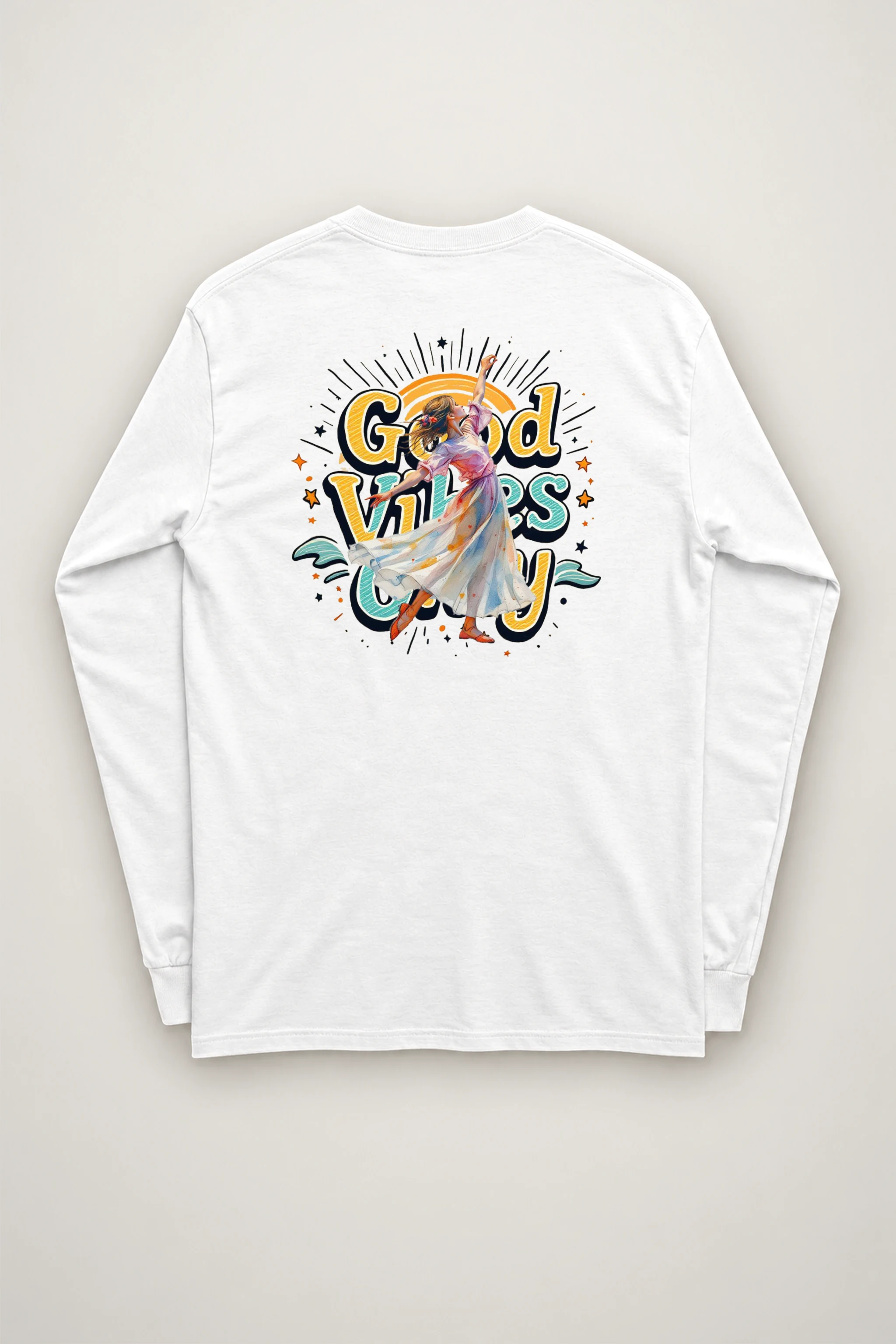 "Retro Dance Rays" Unisex Longsleeve T-shirt