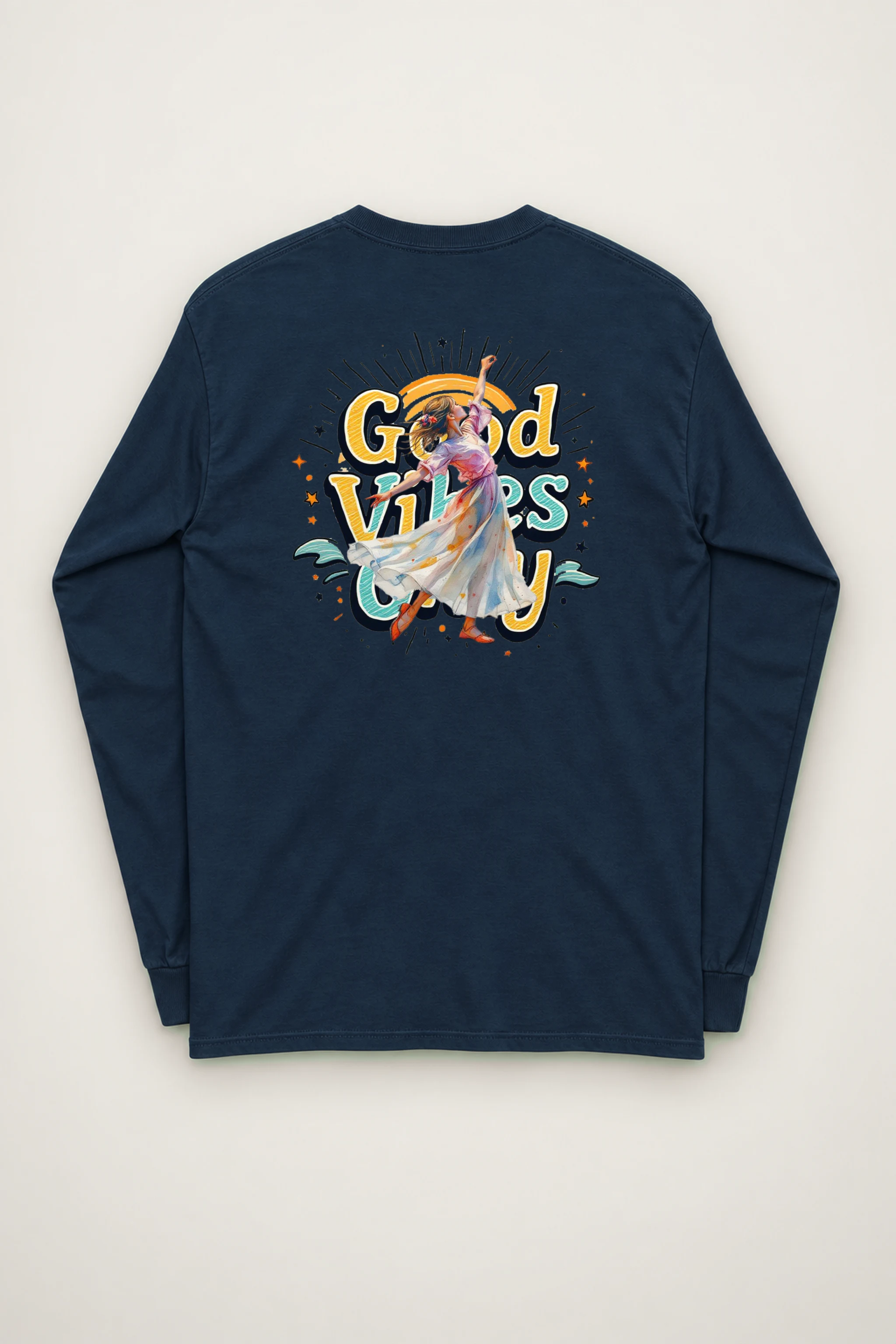 "Retro Dance Rays" Unisex Longsleeve T-shirt