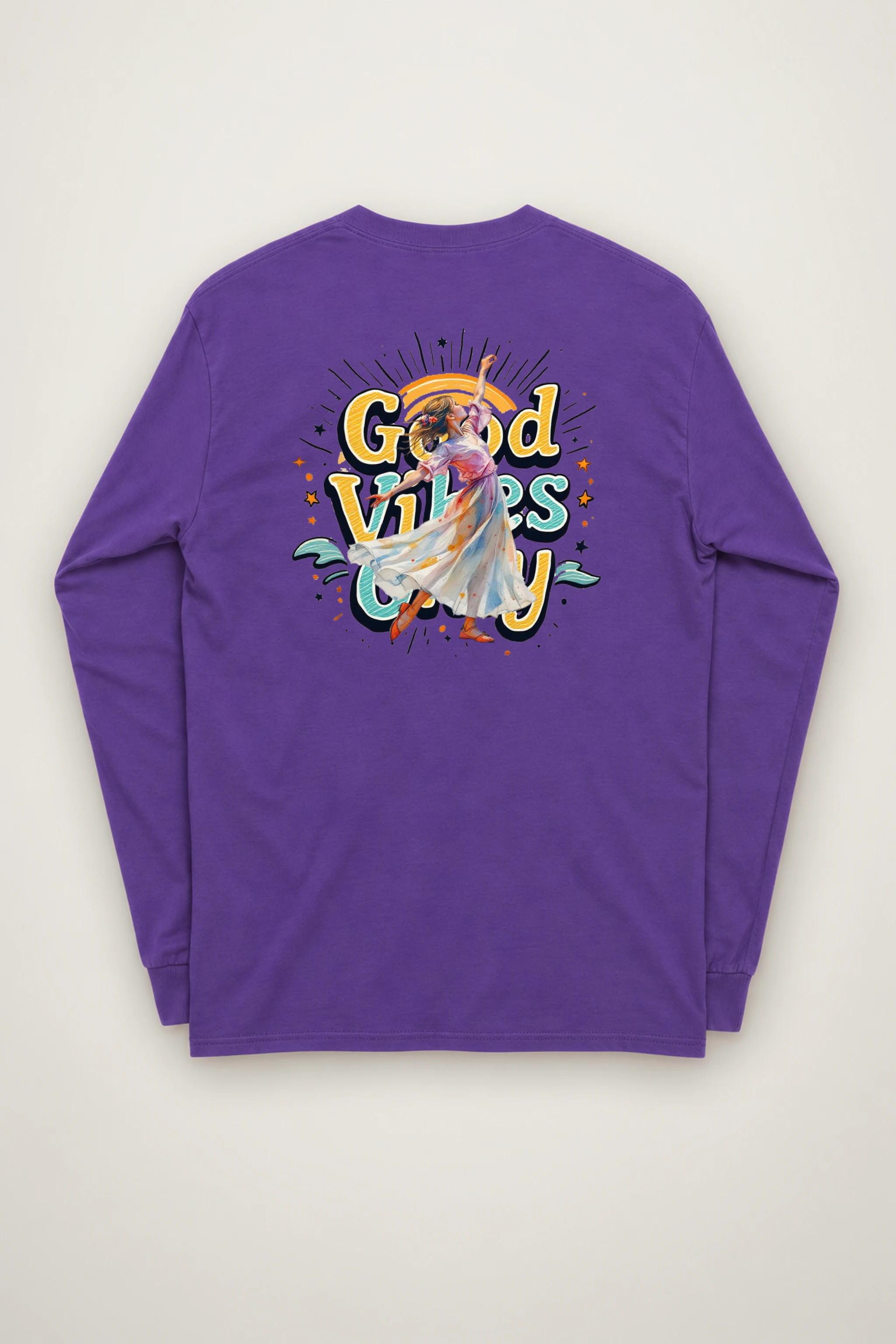 "Retro Dance Rays" Unisex Longsleeve T-shirt