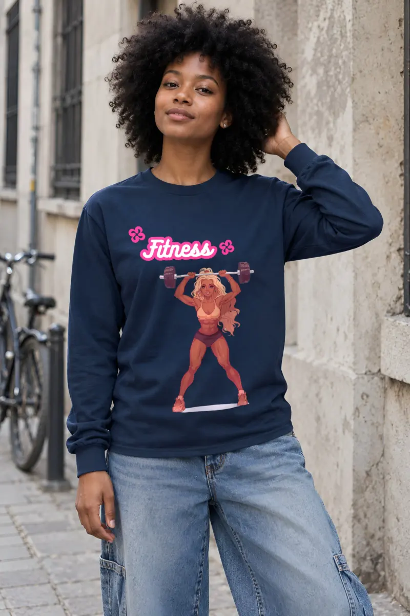 "Retro Fitness" Unisex Longsleeve T-shirt