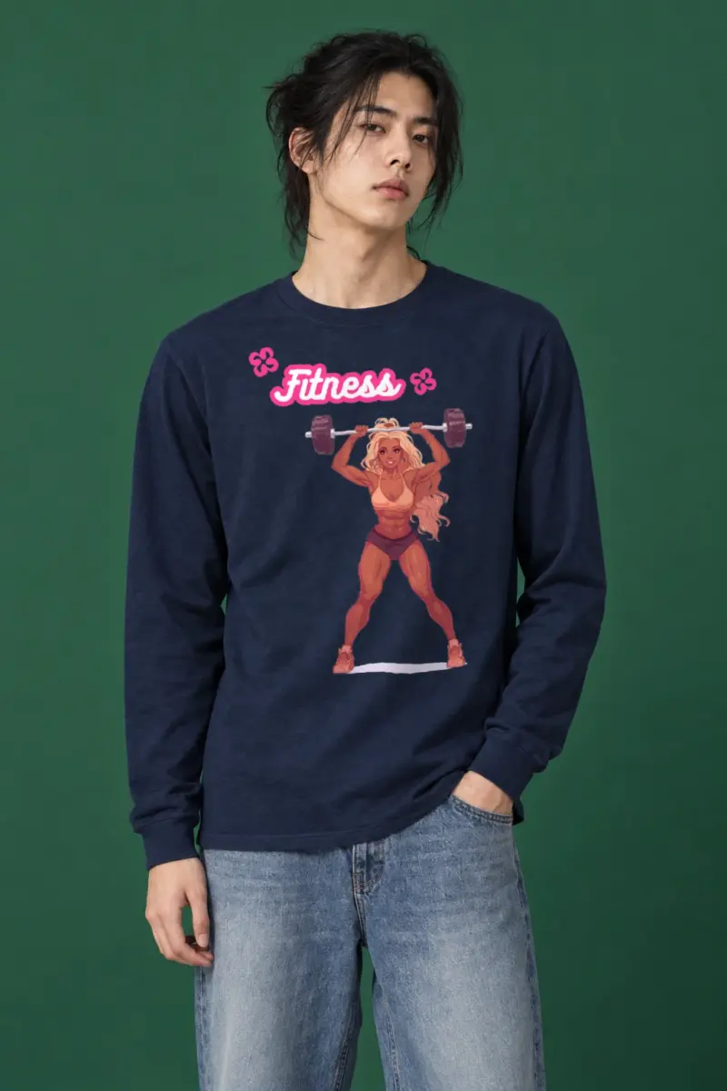 "Retro Fitness" Unisex Longsleeve T-shirt | Gildan 2400
