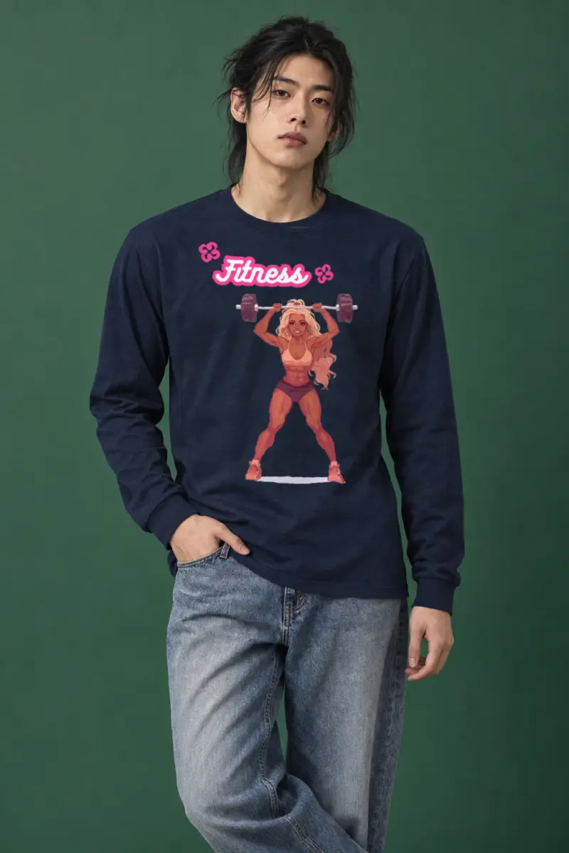 "Retro Fitness" Unisex Longsleeve T-shirt