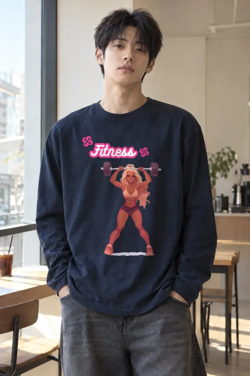 "Retro Fitness" Unisex Longsleeve T-shirt | Gildan 2400