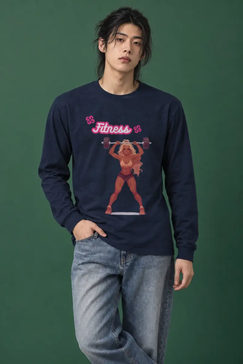 "Retro Fitness" Unisex Longsleeve T-shirt