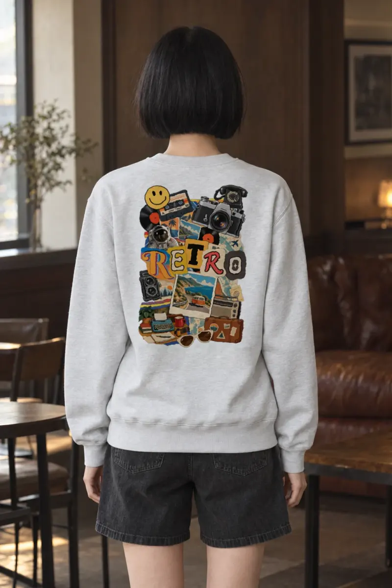 "Retro Good Times" Heavy Blend Unisex Crewneck Sweatshirt | Gildan 18000