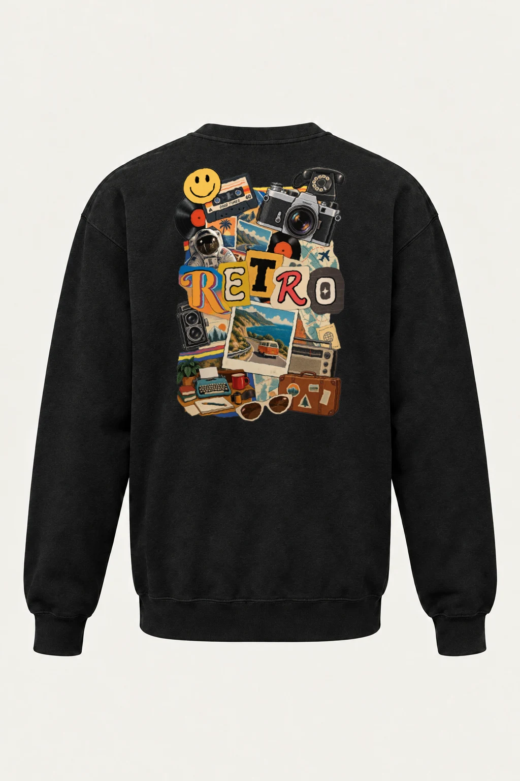 "Retro Good Times" Heavy Blend Unisex Crewneck Sweatshirt | Gildan 18000