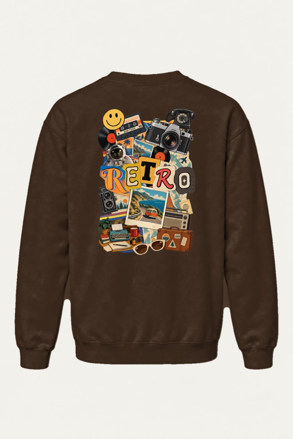 "Retro Good Times" Heavy Blend Unisex Crewneck Sweatshirt | Gildan 18000
