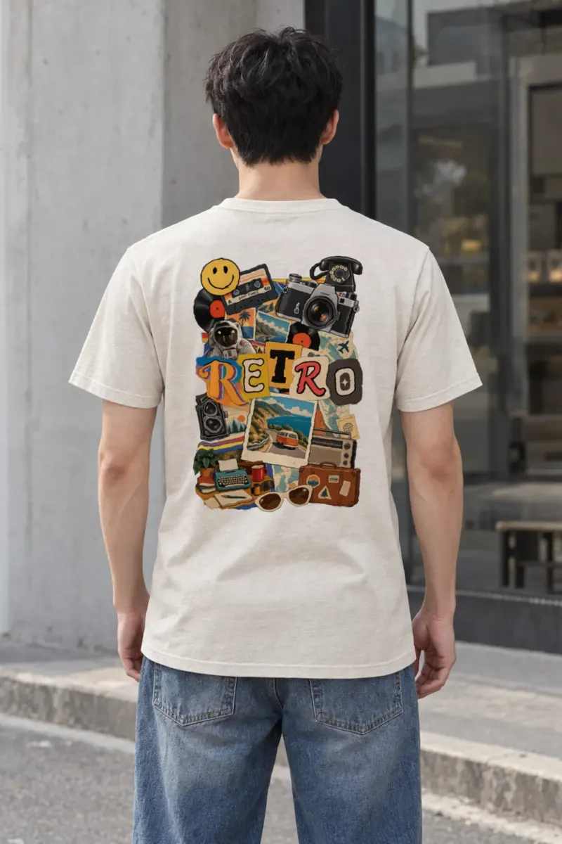 "Retro Good Times" Heavyweight Unisex Crewneck T-shirt | Gildan 5000