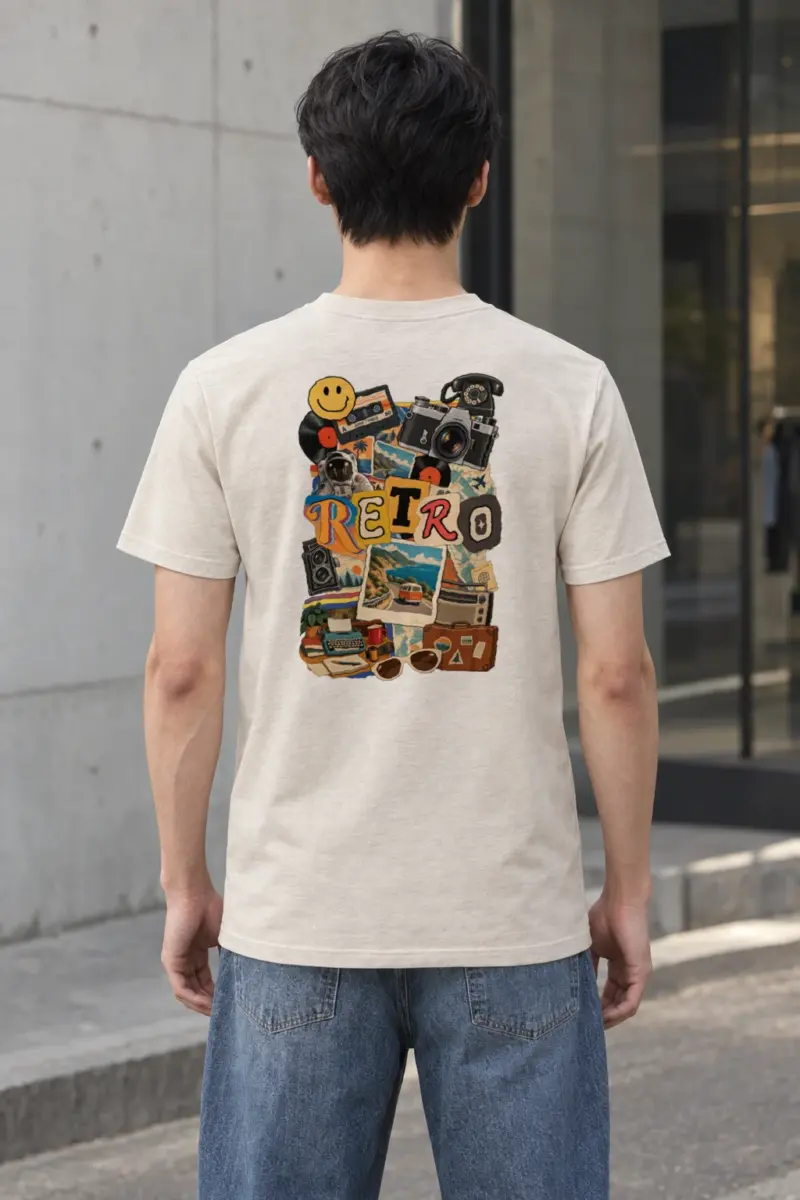 "Retro Good Times" Heavyweight Unisex Crewneck T-shirt