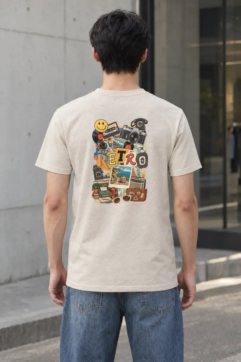 "Retro Good Times" Heavyweight Unisex Crewneck T-shirt