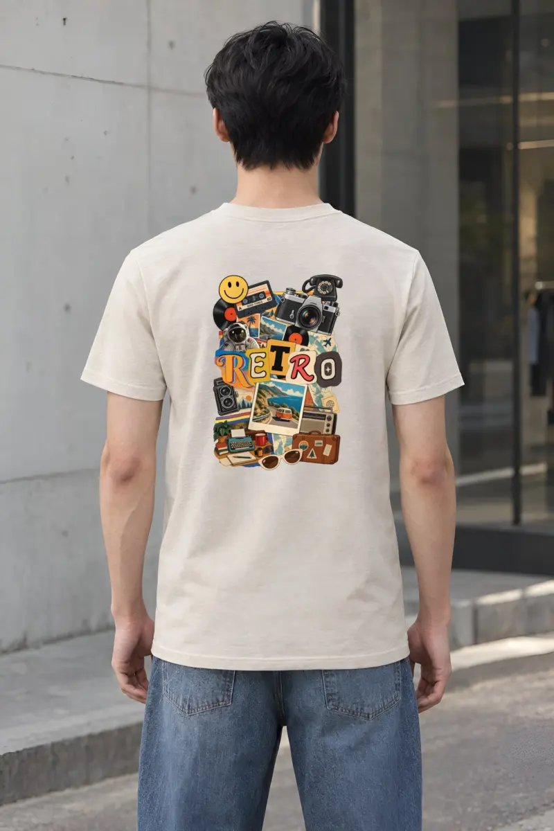 "Retro Good Times" Heavyweight Unisex Crewneck T-shirt