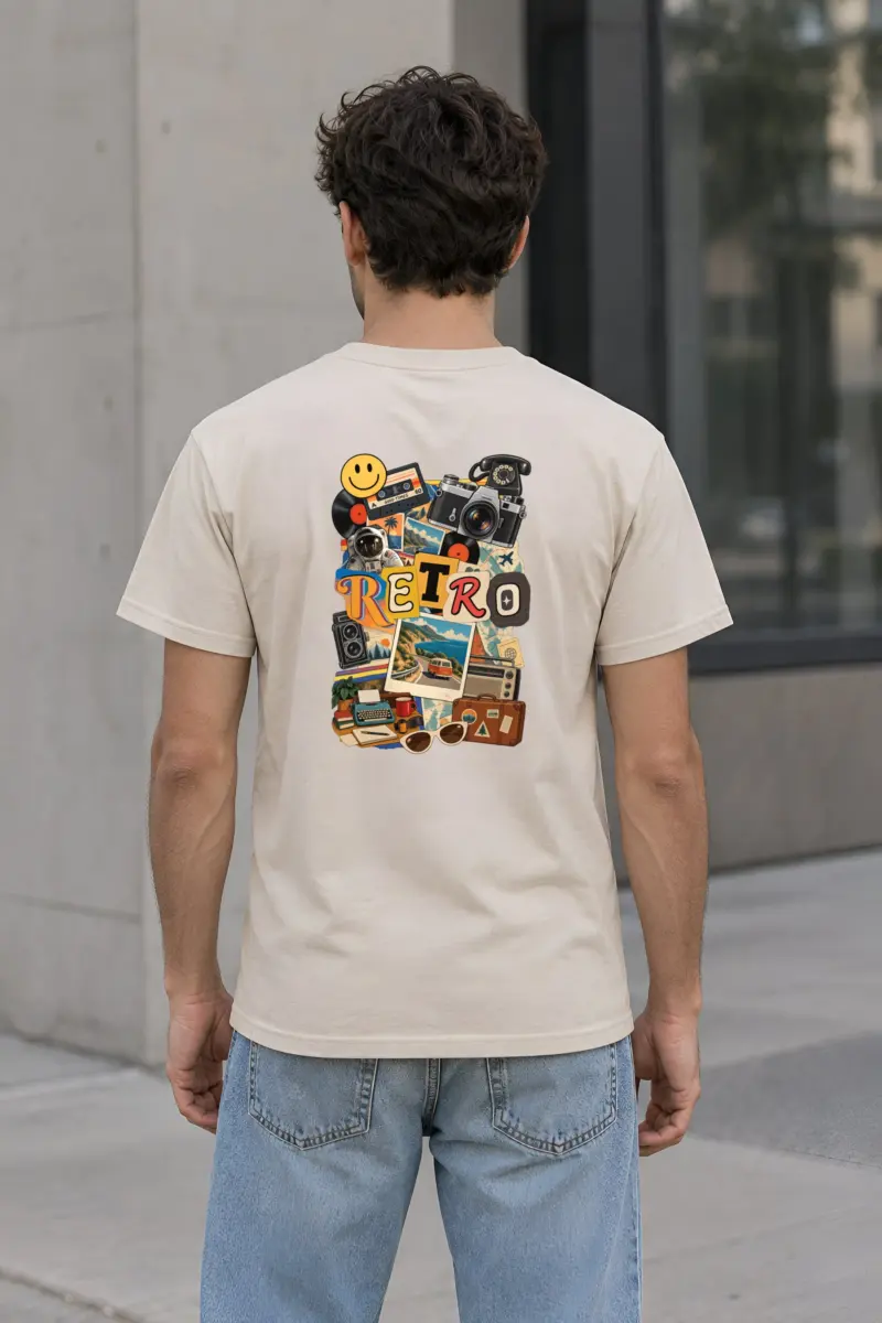 "Retro Good Times" Heavyweight Unisex Crewneck T-shirt