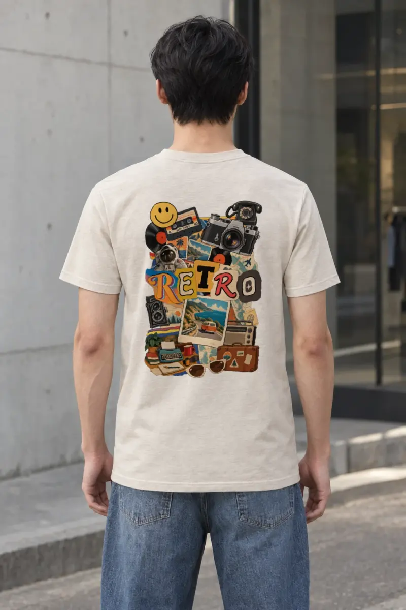 "Retro Good Times" Heavyweight Unisex Crewneck T-shirt