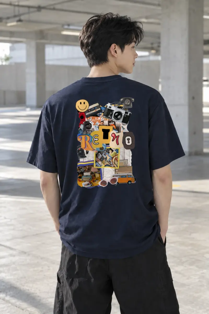 “Retro Mix” Heavyweight Unisex Crewneck T-shirt | Gildan 5000