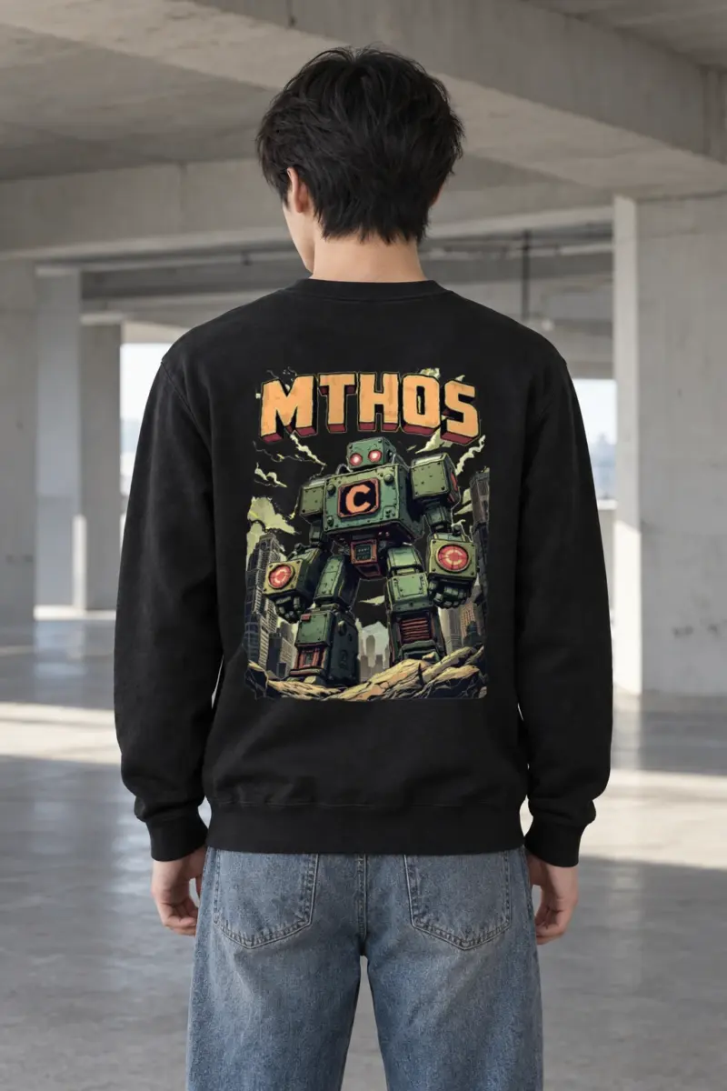 "Retro Robot" Heavy Blend Unisex Crewneck Sweatshirt