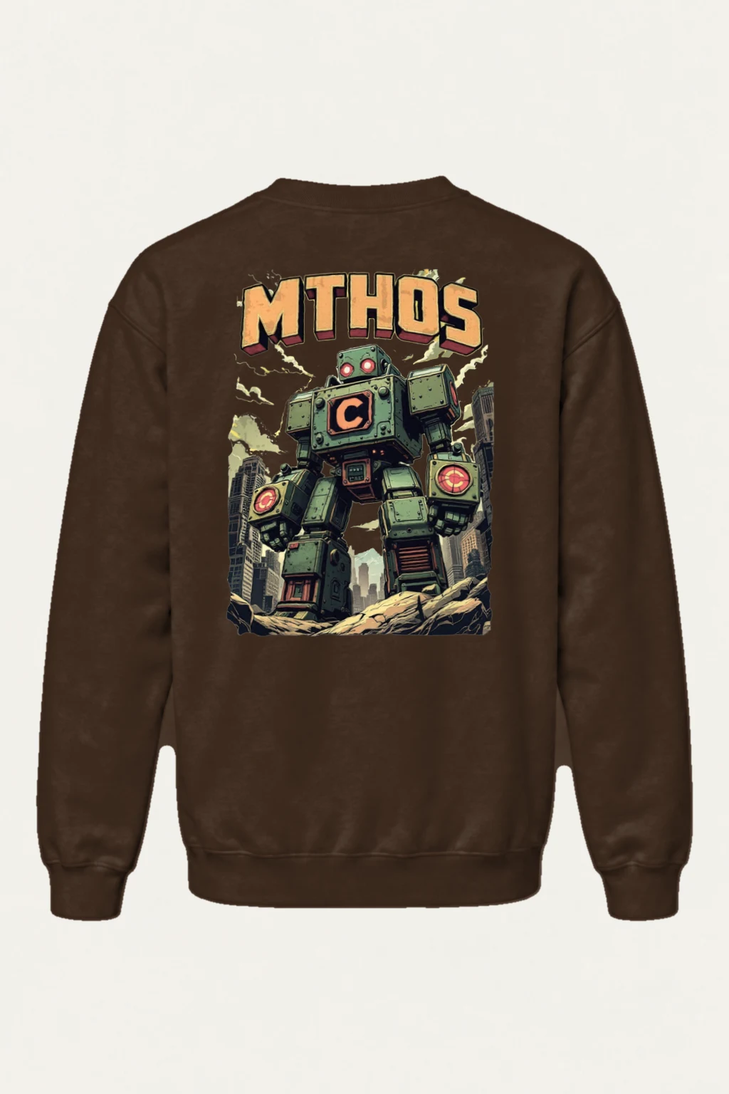 "Retro Robot" Heavy Blend Unisex Crewneck Sweatshirt | Gildan 18000