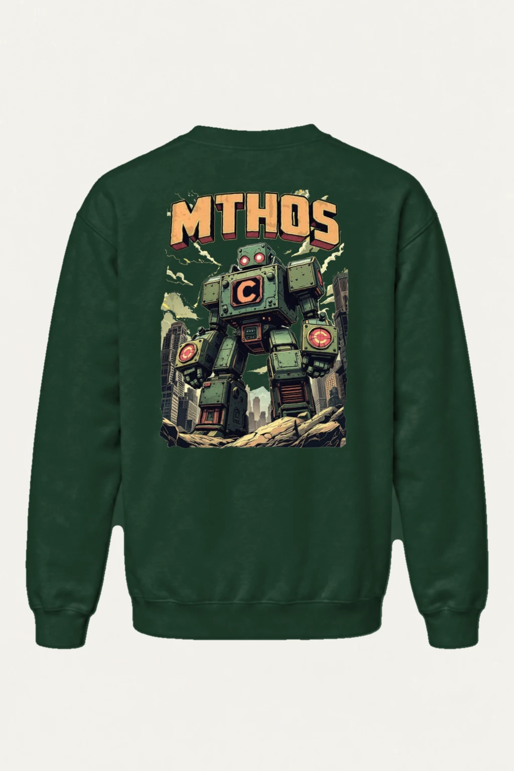 "Retro Robot" Heavy Blend Unisex Crewneck Sweatshirt | Gildan 18000