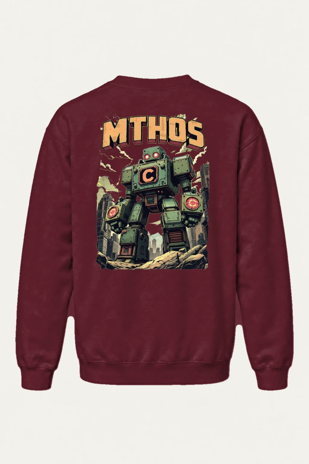 "Retro Robot" Heavy Blend Unisex Crewneck Sweatshirt | Gildan 18000