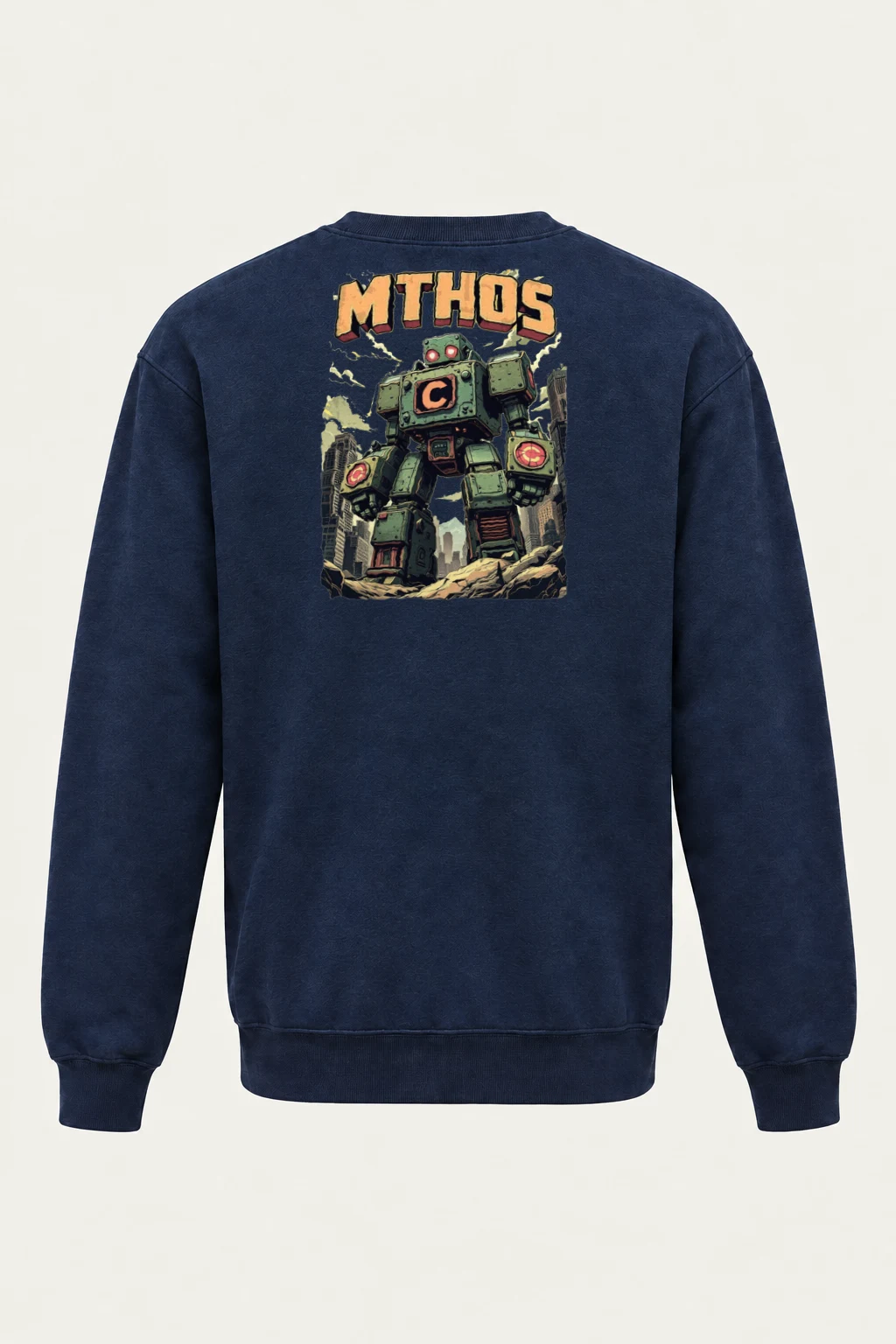 "Retro Robot" Heavy Blend Unisex Crewneck Sweatshirt | Gildan 18000