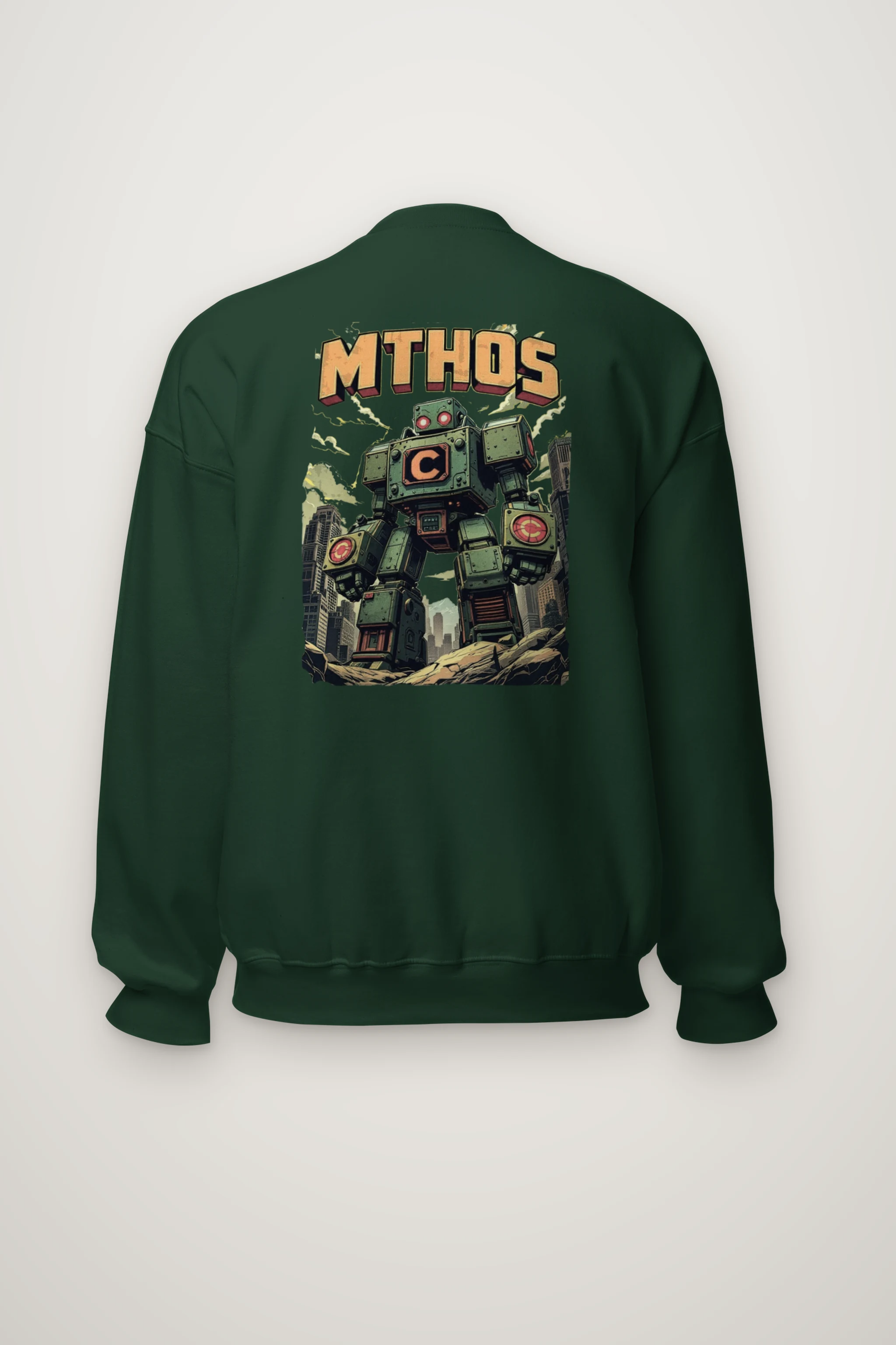 "Retro Robot" Heavy Blend Unisex Crewneck Sweatshirt