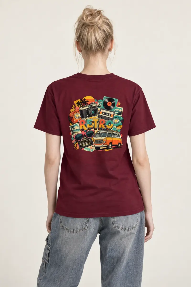 "Retro Signal" Heavyweight Unisex Crewneck T-shirt