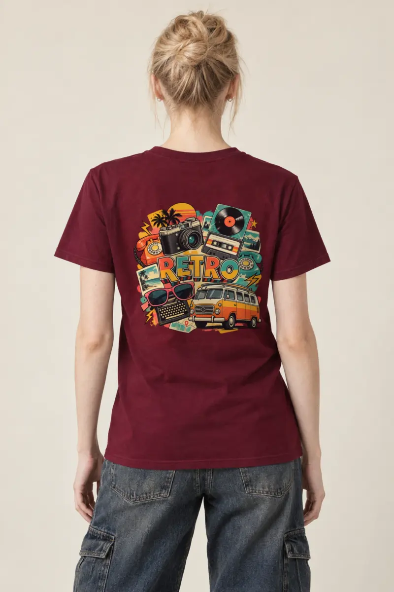 "Retro Signal" Heavyweight Unisex Crewneck T-shirt