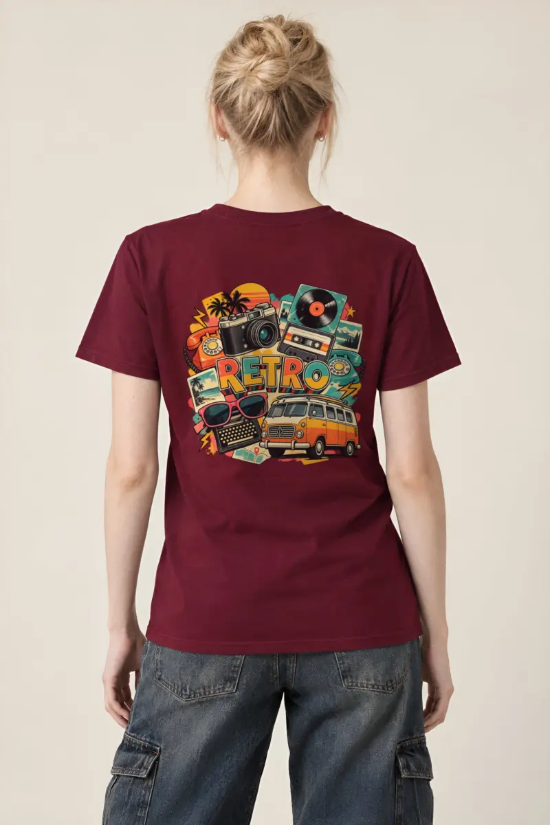 "Retro Signal" Heavyweight Unisex Crewneck T-shirt