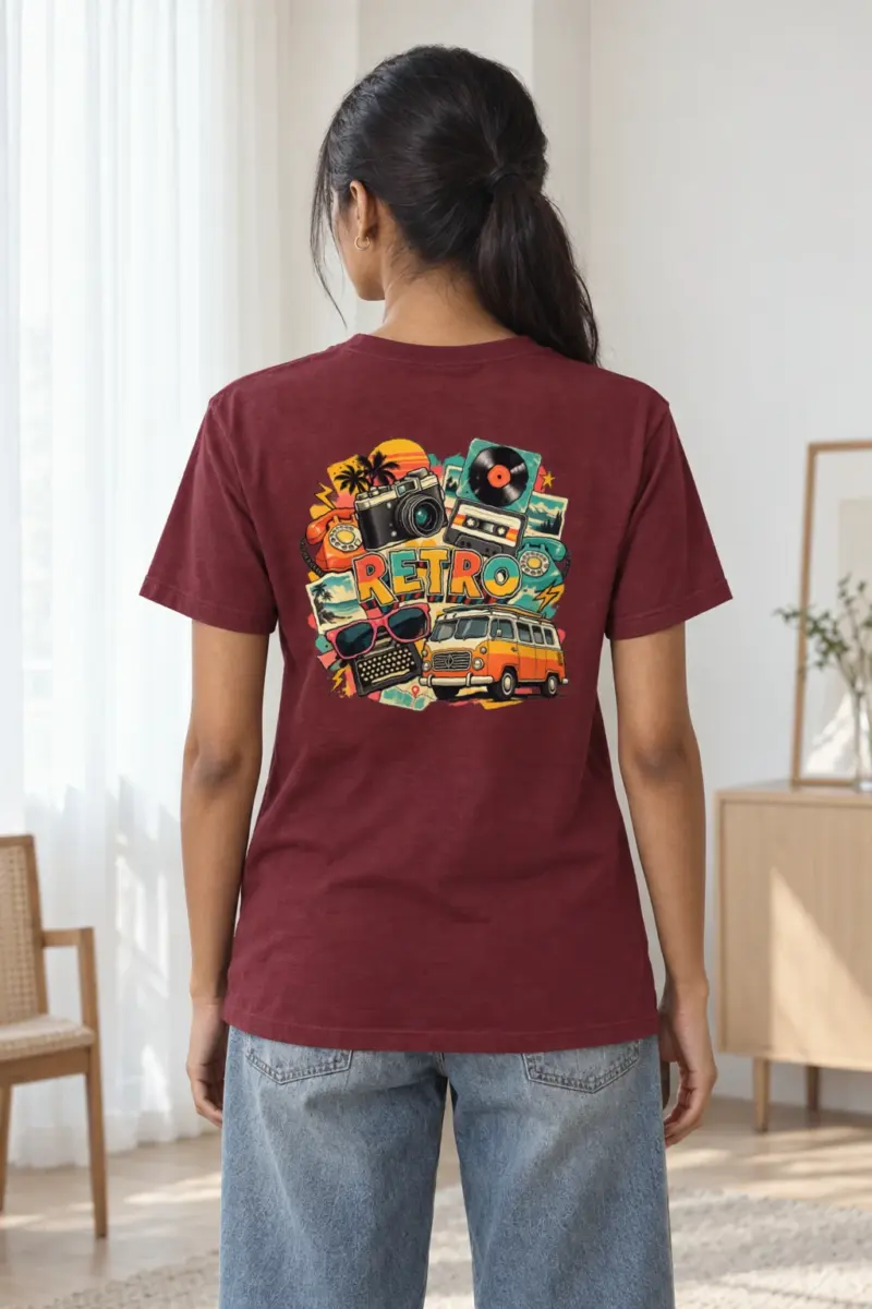 "Retro Signal" Heavyweight Unisex Crewneck T-shirt | Gildan 5000
