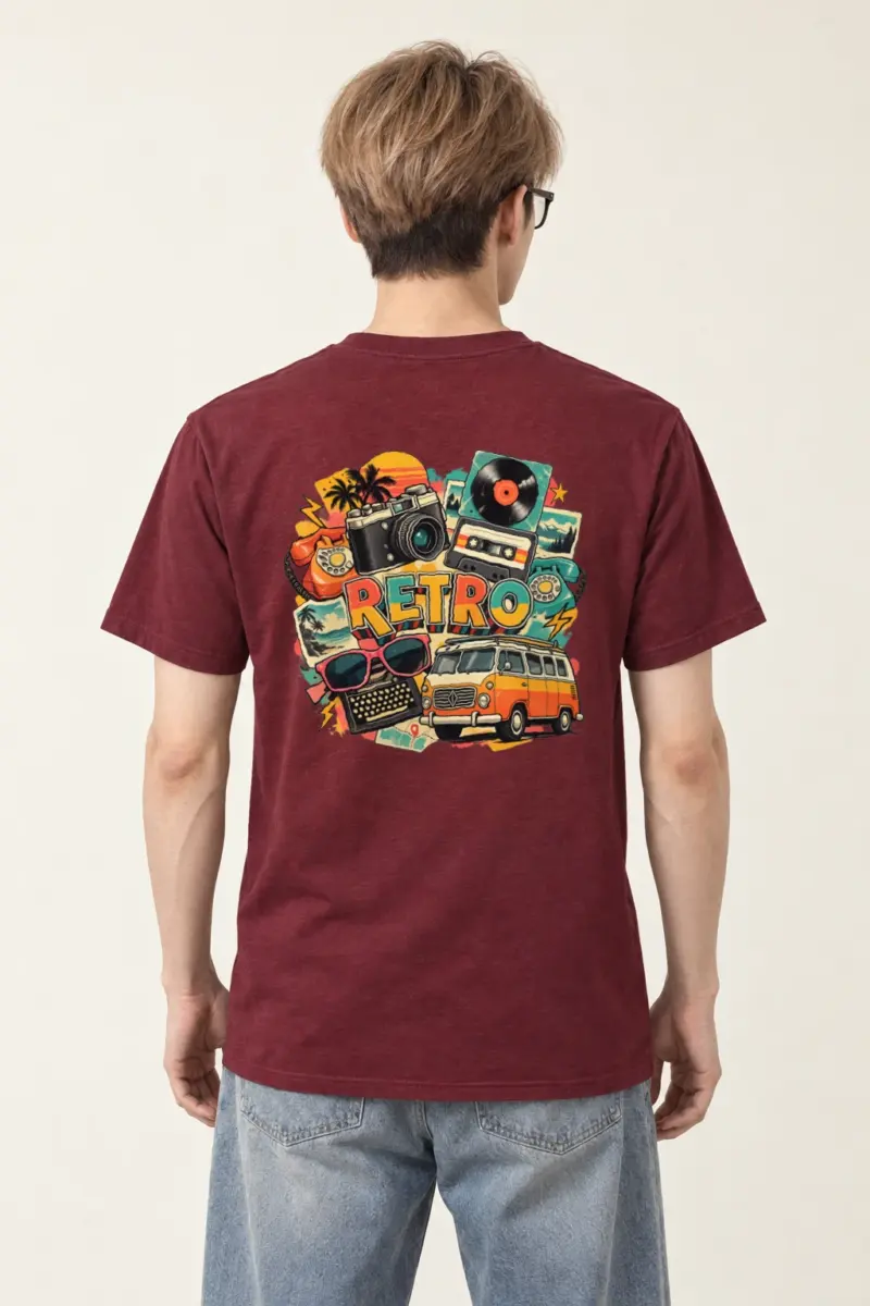 "Retro Signal" Heavyweight Unisex Crewneck T-shirt