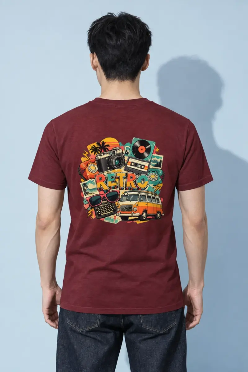"Retro Signal" Heavyweight Unisex Crewneck T-shirt