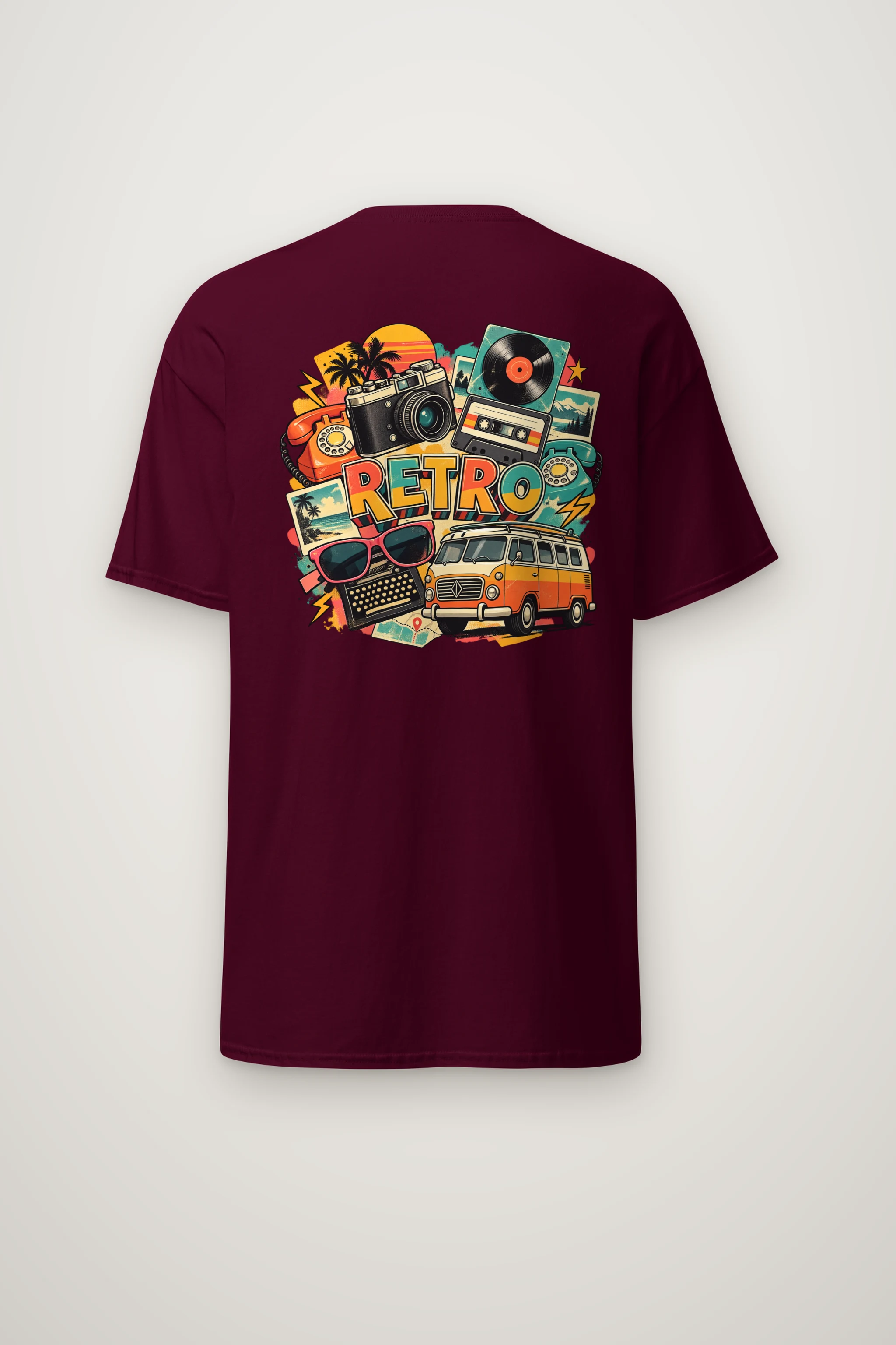 "Retro Signal" Heavyweight Unisex Crewneck T-shirt