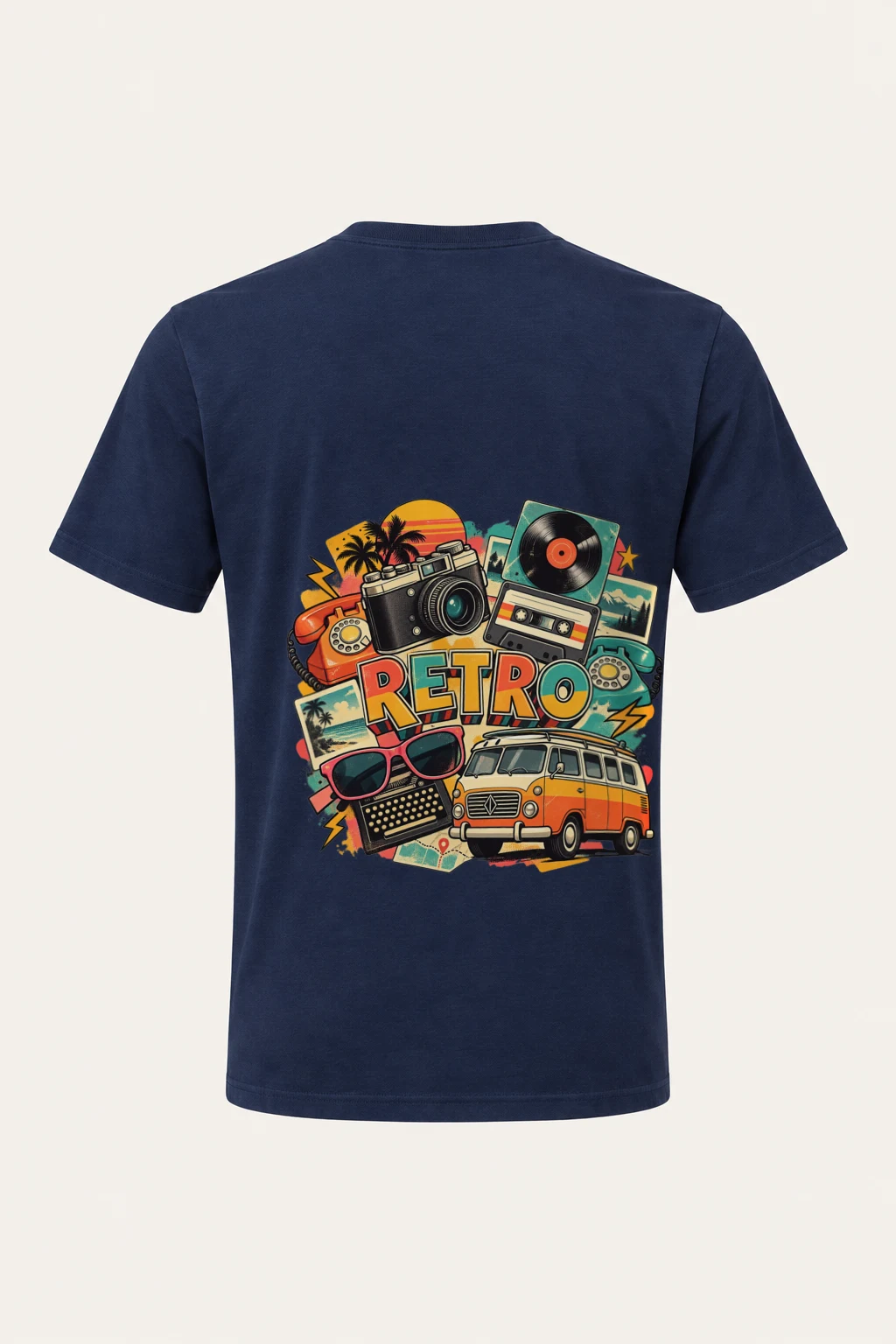 "Retro Signal" Heavyweight Unisex Crewneck T-shirt | Gildan 5000