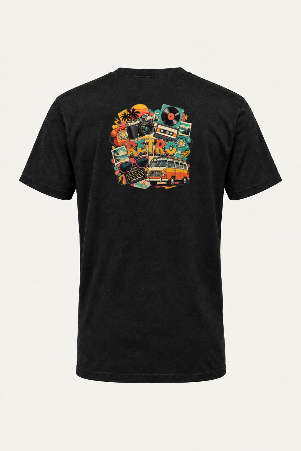 "Retro Signal" Heavyweight Unisex Crewneck T-shirt | Gildan 5000