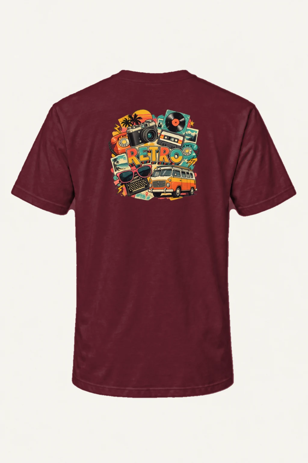 "Retro Signal" Heavyweight Unisex Crewneck T-shirt | Gildan 5000
