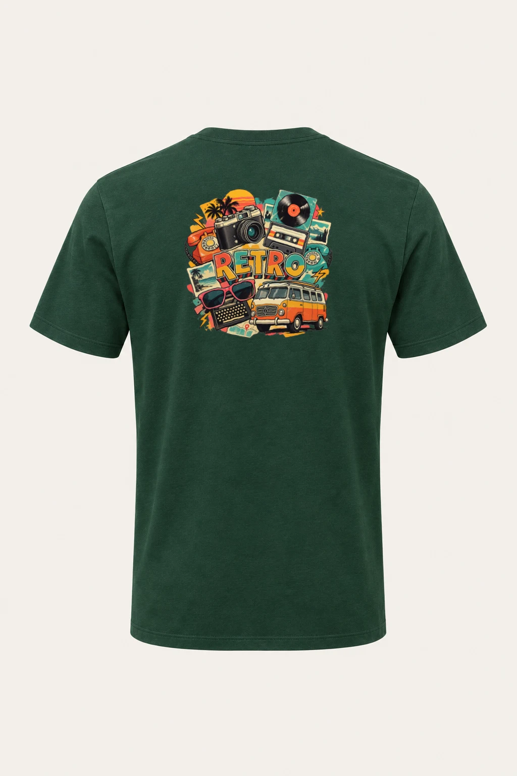 "Retro Signal" Heavyweight Unisex Crewneck T-shirt | Gildan 5000