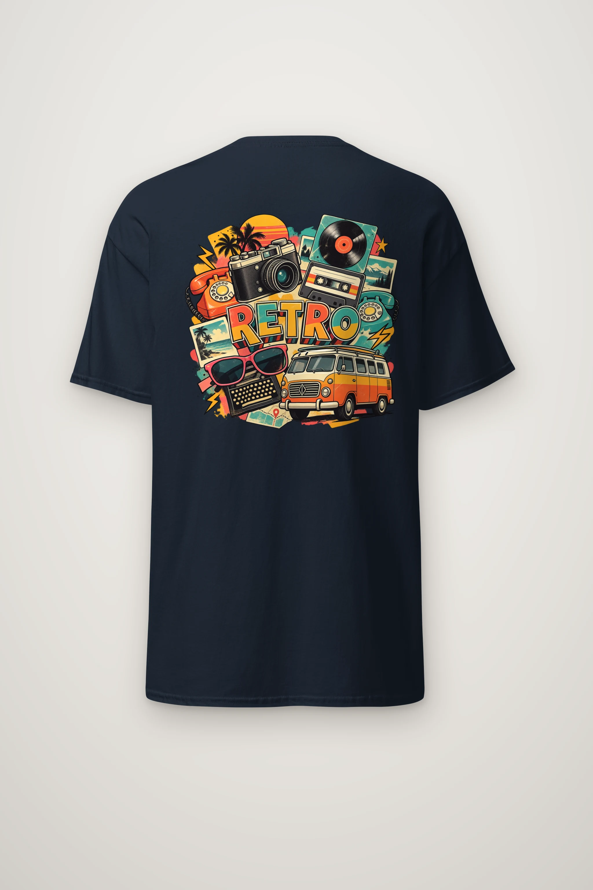 "Retro Signal" Heavyweight Unisex Crewneck T-shirt