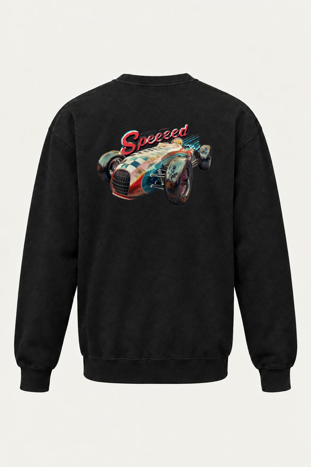 "Retro Speed" Heavy Blend Unisex Crewneck Sweatshirt | Gildan 18000