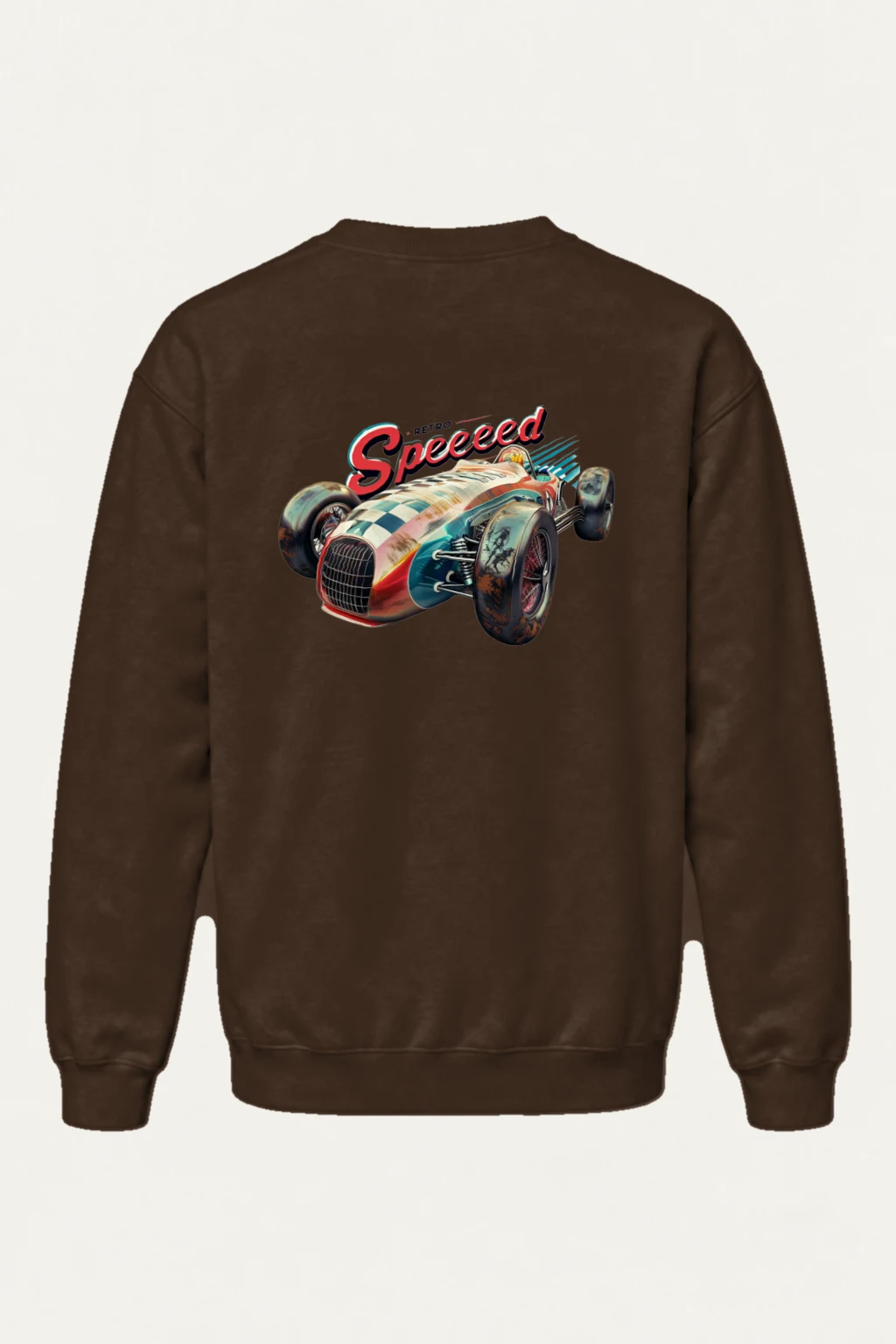 "Retro Speed" Heavy Blend Unisex Crewneck Sweatshirt | Gildan 18000