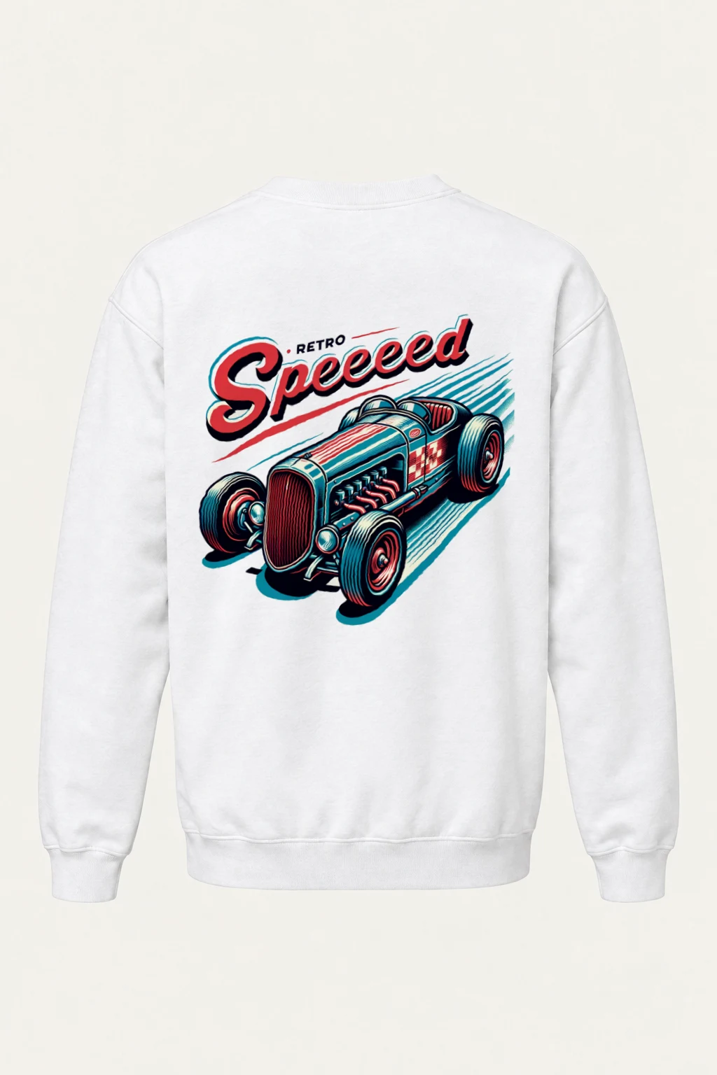 "Retro Speed" Heavy Blend Unisex Crewneck Sweatshirt | Gildan 18000
