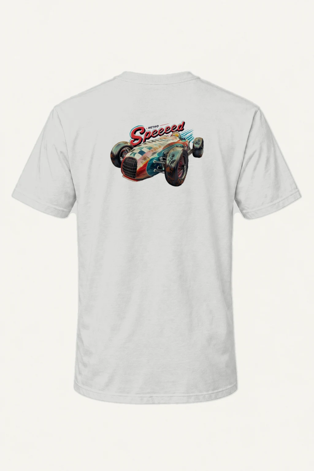 "Retro Speed" Heavyweight Unisex Crewneck T-shirt | Gildan 5000